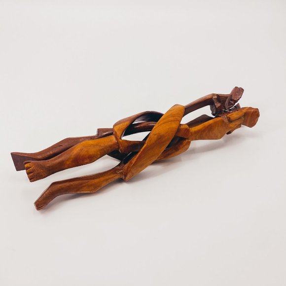 Vintage Hand Made Wooden Collapsable Sculpture Art - Picture 2 of 16